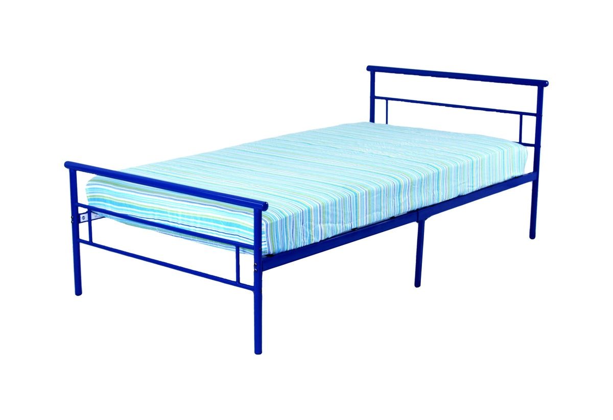 Blue Twin Metal Bed P989359