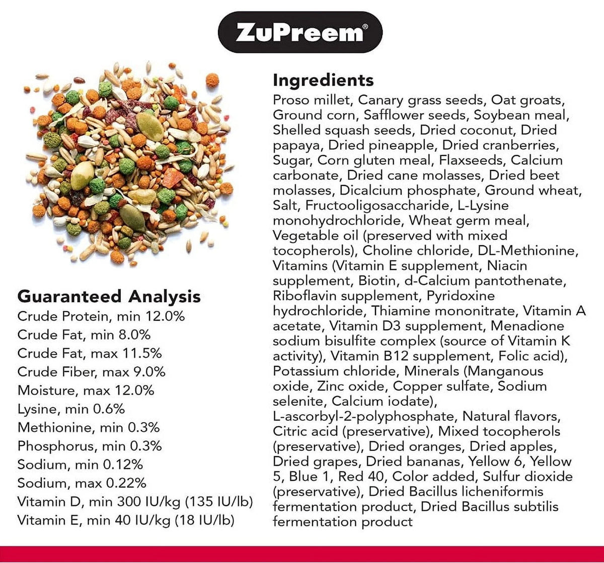 7.5 lb Bird Food for Medium Birds X375174