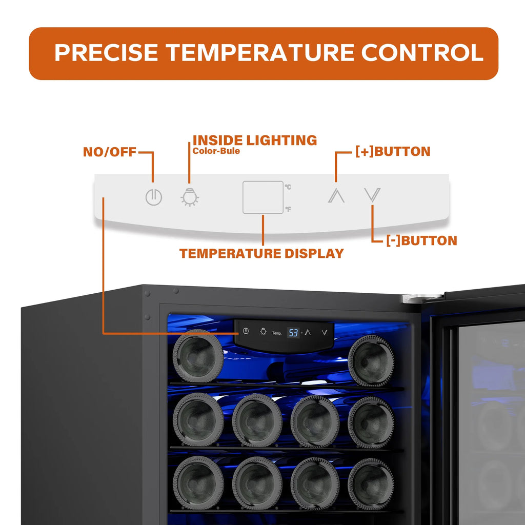 20 Bottle Wine Refrigerator with Glass Door N642
