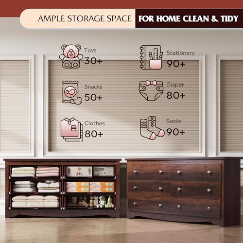 Black 5 Drawer Wood Dresser H37478