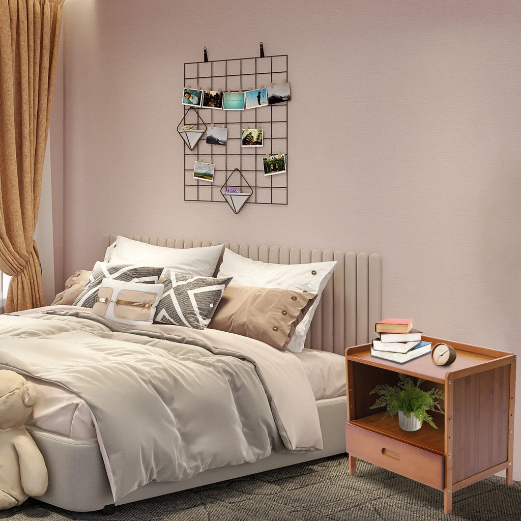 Bamboo Nightstand with Drawer F79186
