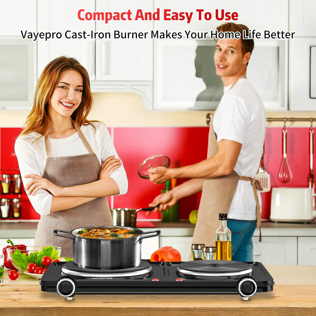 1800W Portable Double Electric Hot Plate Q1735