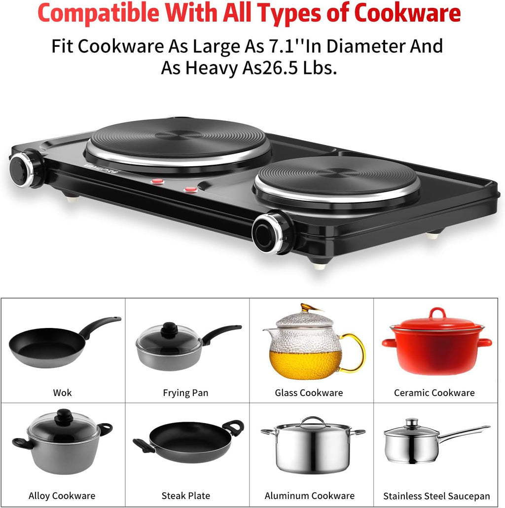 1800W Portable Double Electric Hot Plate Q1735