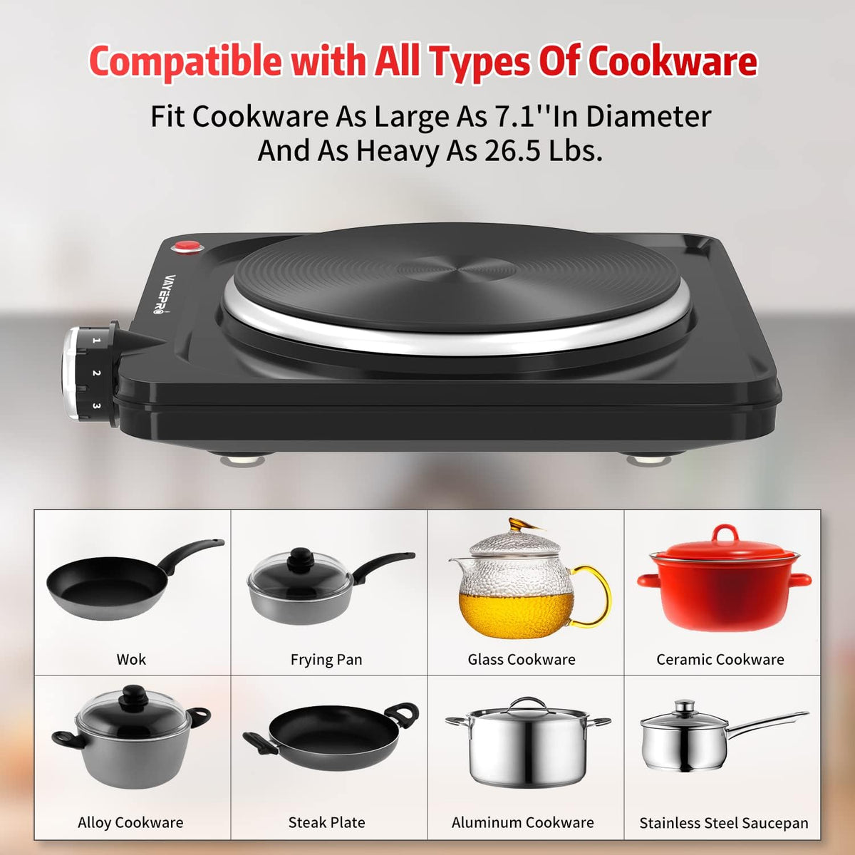 1800W Portable Double Electric Hot Plate Q1735