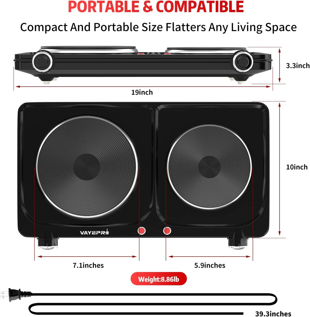 1800W Portable Double Electric Hot Plate Q1735