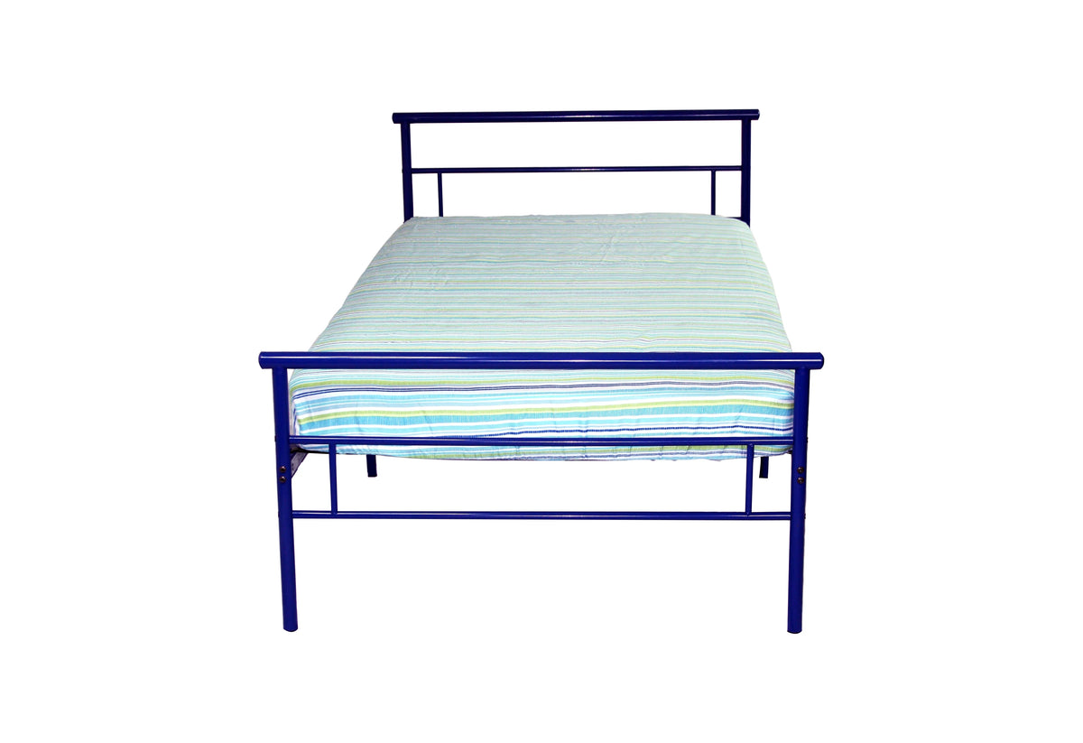Blue Twin Metal Bed P989359