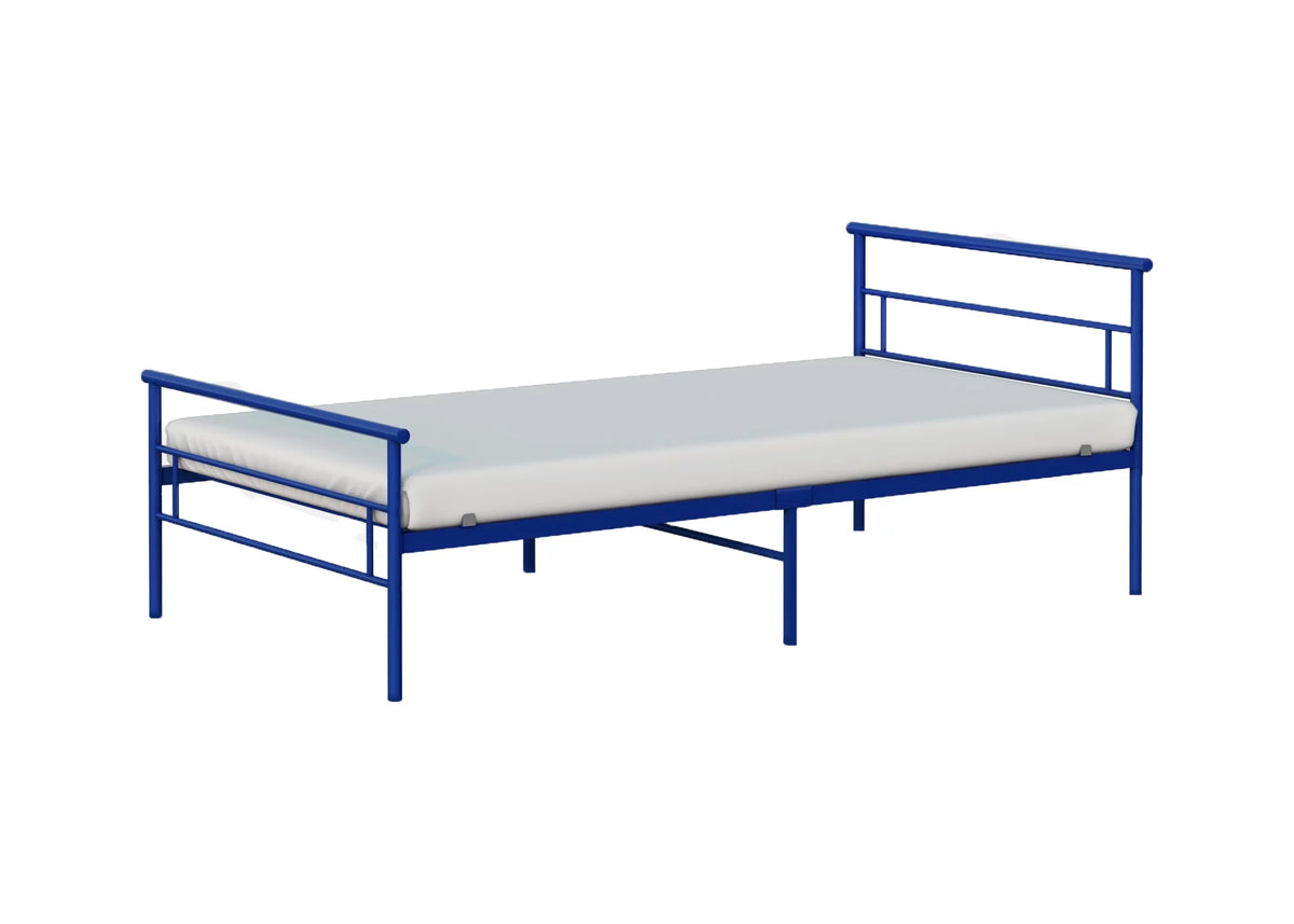 Blue Twin Metal Bed P989359