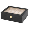 Black Wood Case 10 Watches T3454